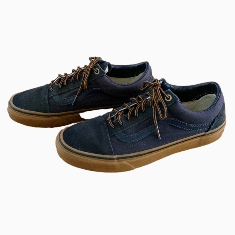 Vans Shoes, Size 9.5-Women, 8-Men, Navy & Rust/Brown - Picture 3 of 7